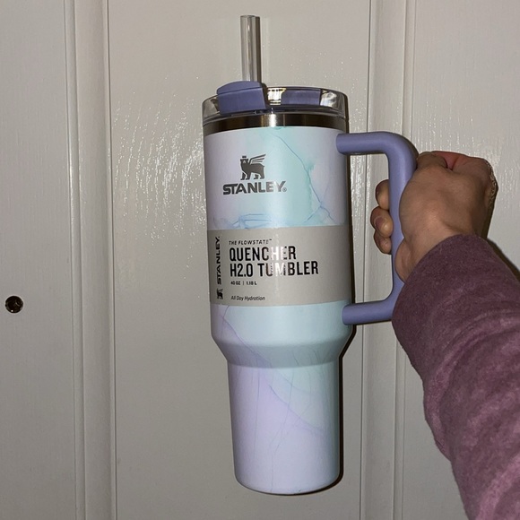 Stanley Quencher Watercolor H2.0 FlowState Tumbler 40oz, Tulle & Dusk bundle - Picture 7 of 10